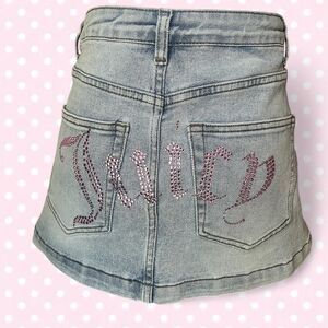 Juicy Couture Women's Bling Denim Mini Skirt